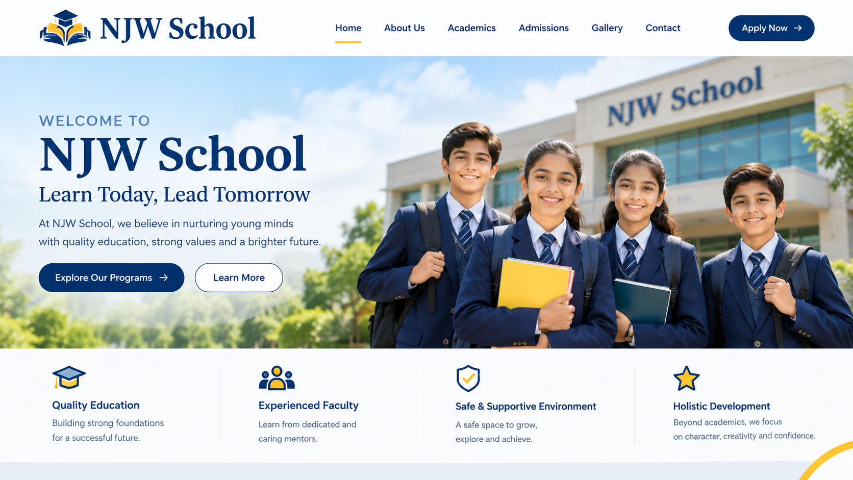 NJW School — project screenshot